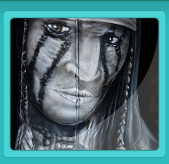 Tonto portrait on leather boots
